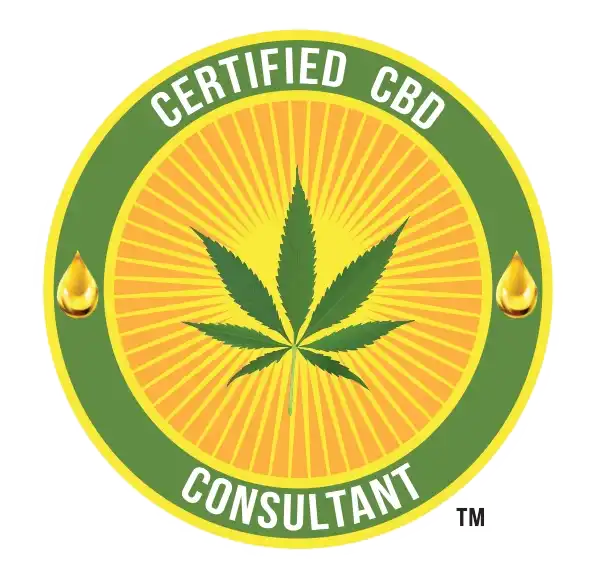 Certified CBD consultant emblem.